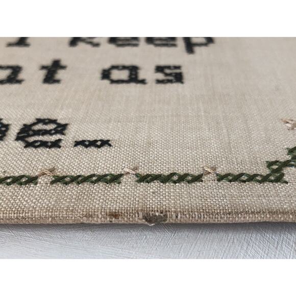 Vintage Cross Stitch Sampler Children’s Room Kids Chores Keep It Neat As Can Be - Picture 8 of 12